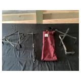 Metal lid holder and bases for cast-iron pots