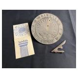 7" Metal sun dial