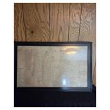 Historic map of Mt pleasant iowa framed