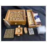 Rummy, woode labyrinth, metal Tic-Tac-Toe, &