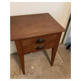 Two drawer wooden end table
