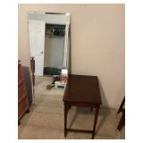 Wal mirror  and small end table