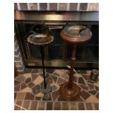 2- standing ashtrays