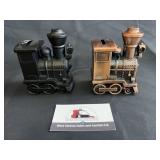 Metal locomotive coin banks