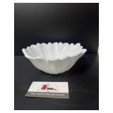 Vintage Indiana Milk Glass Lily Pons Bowl ~