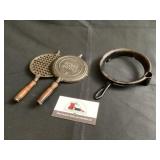 Cast iron waffle maker decor