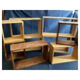 Assorted wood shelfs