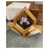 Wooden stain glass iris