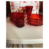 Fosteria ruby red glassware