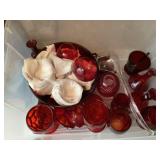 Ruby red glassware