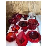 Vintage ruby red glassware