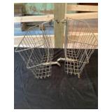 Vintage metal baskets for a bicycle