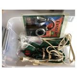 Assorted extension cords for Christmas lights a