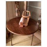 Folding card table and contents