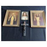 Religious portraits & cross