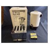 West Bend party perk, Toastmaster toaster, &