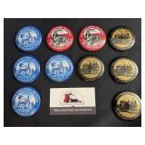 2000, 2003, & 2004 Midwest Old Threshers buttons