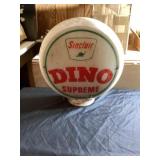 Vintage Sinclair Dino supreme gas pump topper,