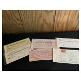 Vintage bank checks