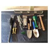 Assorted tools to include air pump, adjustable