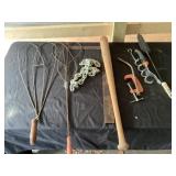 Items to include antique rug, beaters, a section