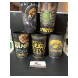 Assorted Iowa Hawkeye plastic game cups