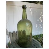 One gallon Green Glass Bottle