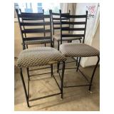 Four Metal Bar Stools