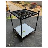 Metal table with Floor grate top