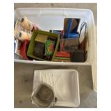 Tote of Painting supplies