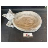 Concrete cat bird  bath top