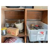 Crate and canning jars