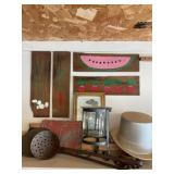 Top hat, wood vegetable and misc