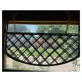 Three metal fence panels