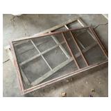 Wood window and screen for decor