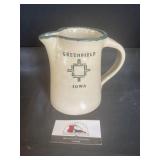 Greenfield Iowa stoneware pitcher