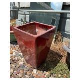 Red flower pot