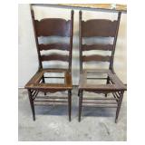 Two Wood Chairs