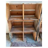 Three wood crates