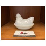 Milk Glass Hen on a Nest