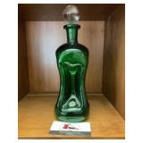 Vintage Green Holmegaard Kluk Kluk Decanter