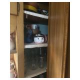 Cupboard of glasses and misc