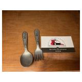 Vintage Metal Bo Peep Fork and Spoon