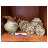Frankoma Wagon Wheel Serving Set