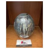 Elephant Painted Ostrich Egg