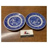 Willow ware plates