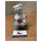 Vintage wind up mechanical ironing cat toy