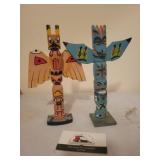 Wooden totem pole decor