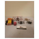 Toy cars and airplanes