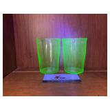 Uranium Glass Cups